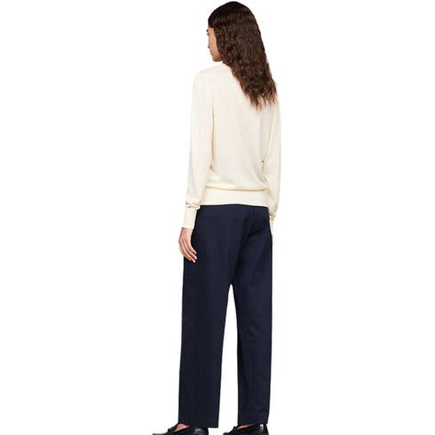 Tommy Hilfiger Maglia Maglia Donna con scollatura a V Burro P24-TOMMY HILFIGERWW40665-Z01-XS - Francavilla Moda